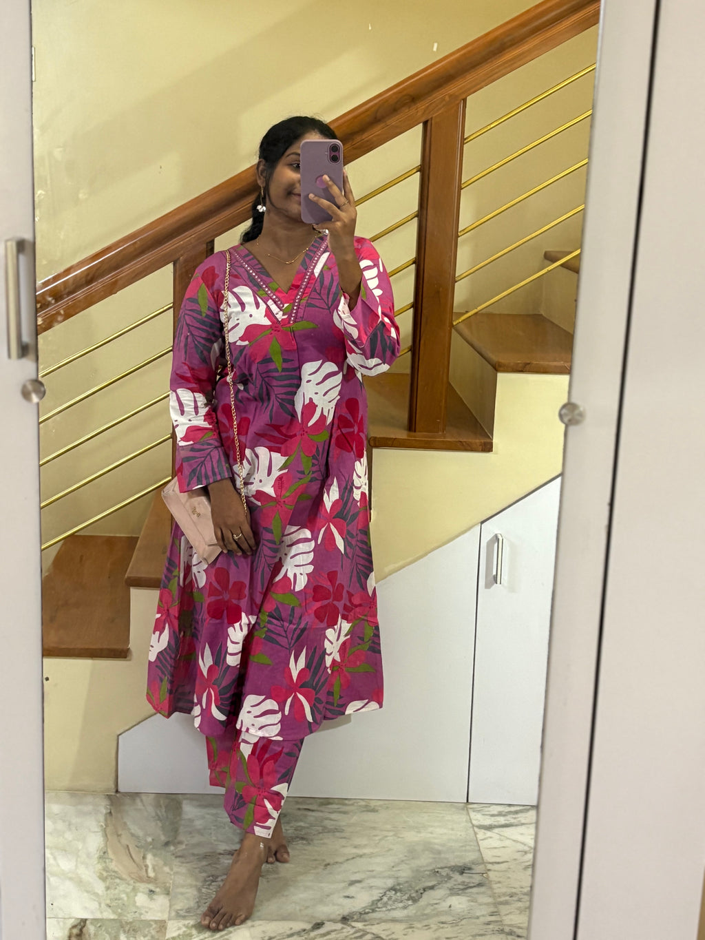 Pink Co-ord Kurti